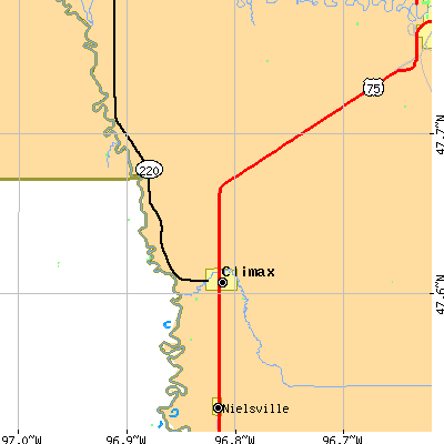 Zip code 56523 close-up map