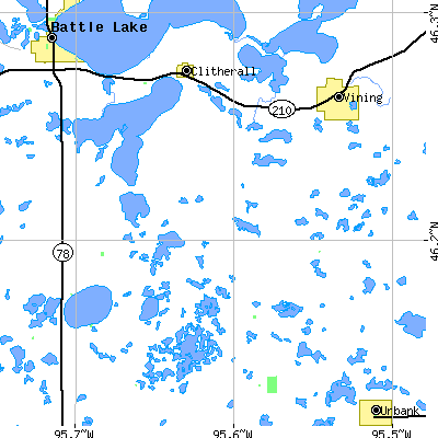 Zip code 56524 close-up map