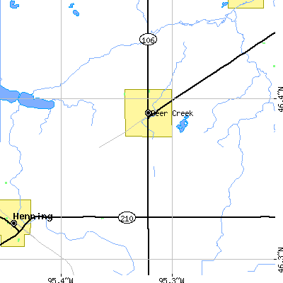 Zip code 56527 close-up map
