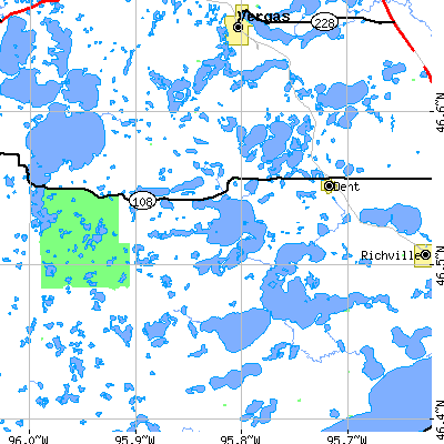 Zip code 56528 close-up map