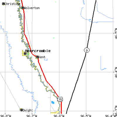 Zip code 56553 close-up map
