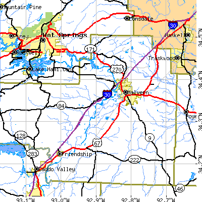 Zip code 72104 close-up map