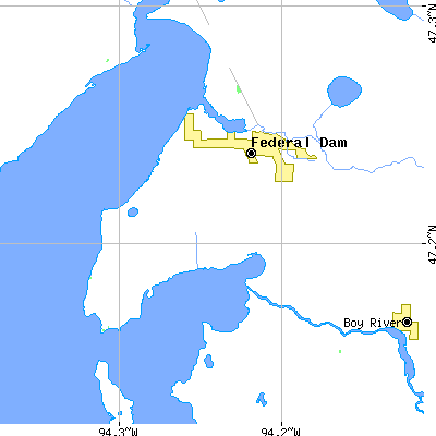 Zip code 56641 close-up map