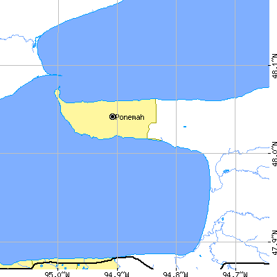 Zip code 56666 close-up map