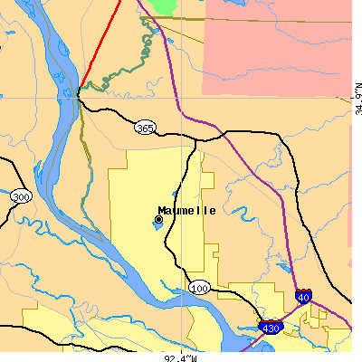 Zip code 72113 close-up map