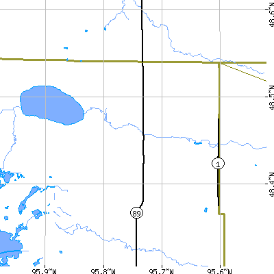 Zip code 56724 close-up map