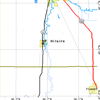 Zip code 56754 close-up map