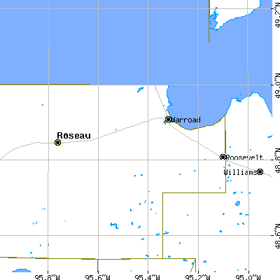 Zip code 56763 close-up map
