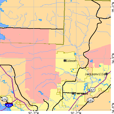 Zip code 72120 close-up map