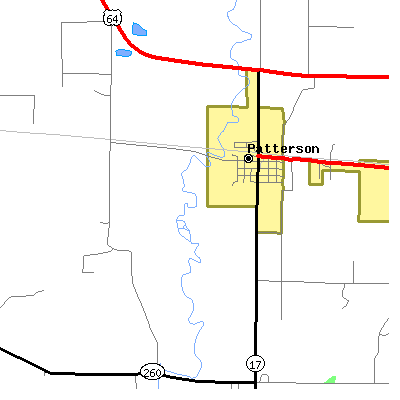 Zip code 72123 close-up map