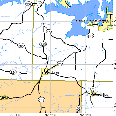 Zip code 72131 close-up map