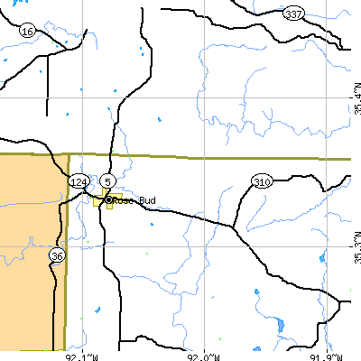 Zip code 72137 close-up map