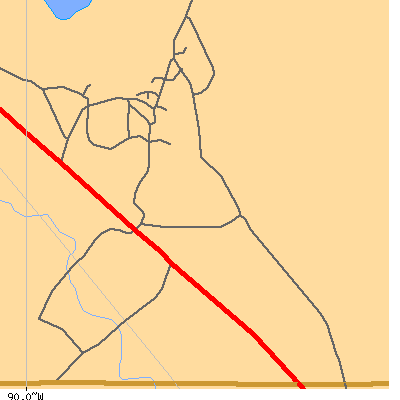 Zip code 39148 close-up map