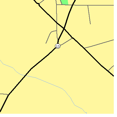 Zip code 39151 close-up map