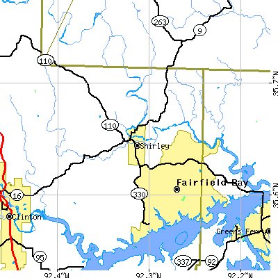 Zip code 72153 close-up map