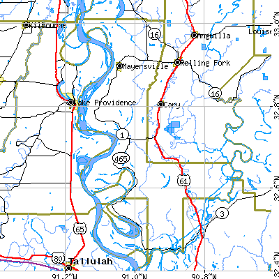 Zip code 39159 close-up map