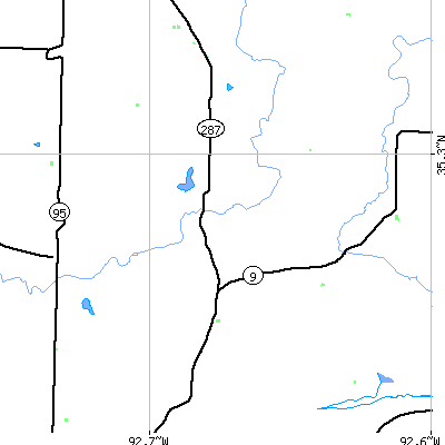 Zip code 72156 close-up map
