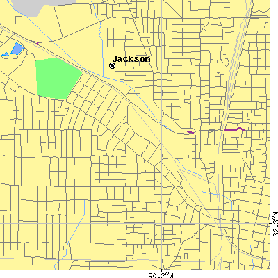 Zip code 39203 close-up map