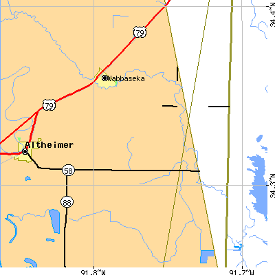 Zip code 72175 close-up map