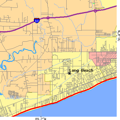 Zip code 39560 close-up map