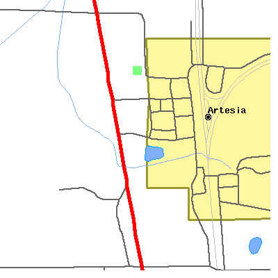 Zip code 39736 close-up map