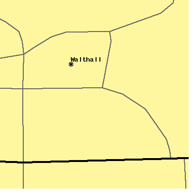 Zip code 39771 close-up map