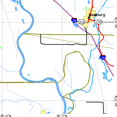 Zip code 51640 close-up map