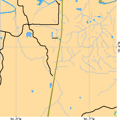 Zip code 63015 close-up map