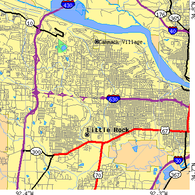 Zip code 72205 close-up map