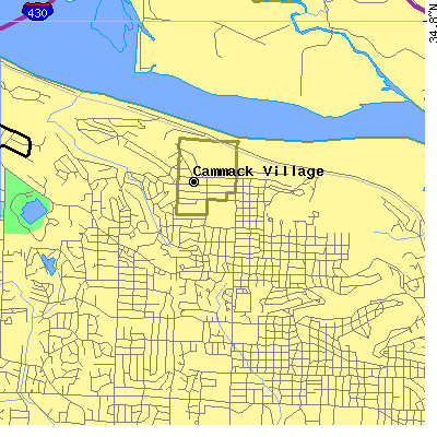 Zip code 72207 close-up map