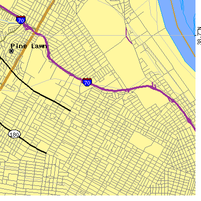 Zip code 63115 close-up map