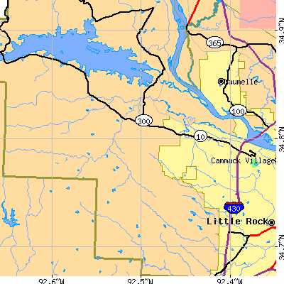 Zip code 72223 close-up map