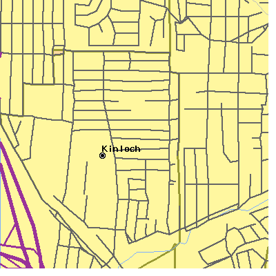 Zip code 63140 close-up map