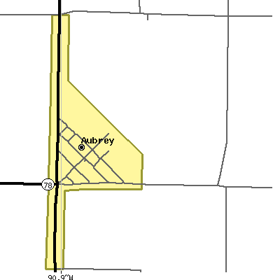 Zip code 72311 close-up map