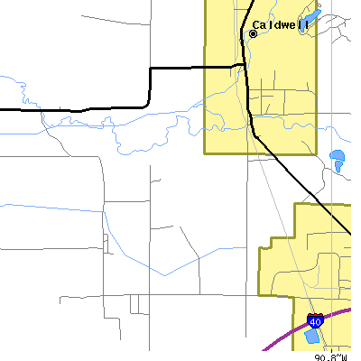 Zip code 72322 close-up map