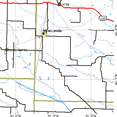 Zip code 63474 close-up map