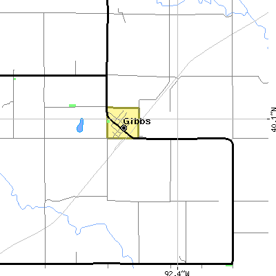 Zip code 63540 close-up map