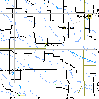 Zip code 63563 close-up map
