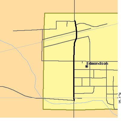 Zip code 72332 close-up map