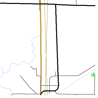 Zip code 63738 close-up map