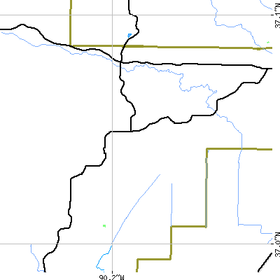 Zip code 63763 close-up map