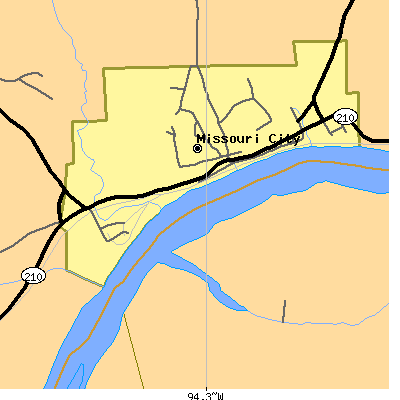 Zip code 64072 close-up map