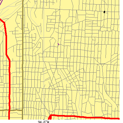 Zip code 64111 close-up map