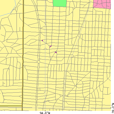 Zip code 64113 close-up map