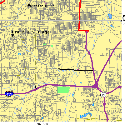 Zip code 64131 close-up map