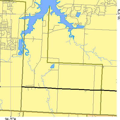 Zip code 64149 close-up map