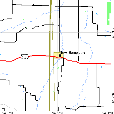 Zip code 64471 close-up map