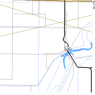 Zip code 72377 close-up map