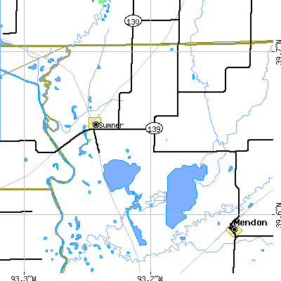 Zip code 64681 close-up map