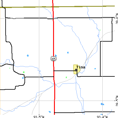 Zip code 64682 close-up map